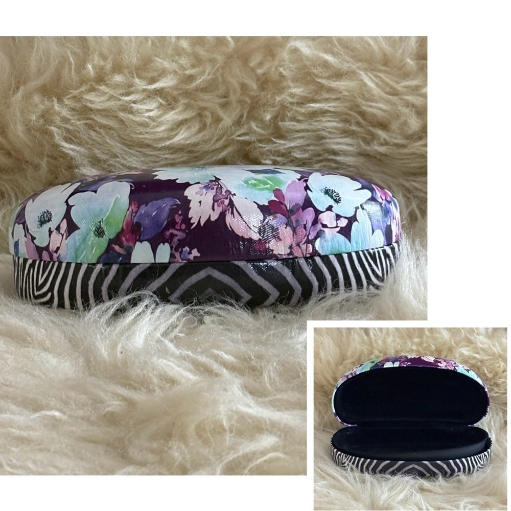 Floral and Zebra Print Eyeglass Case